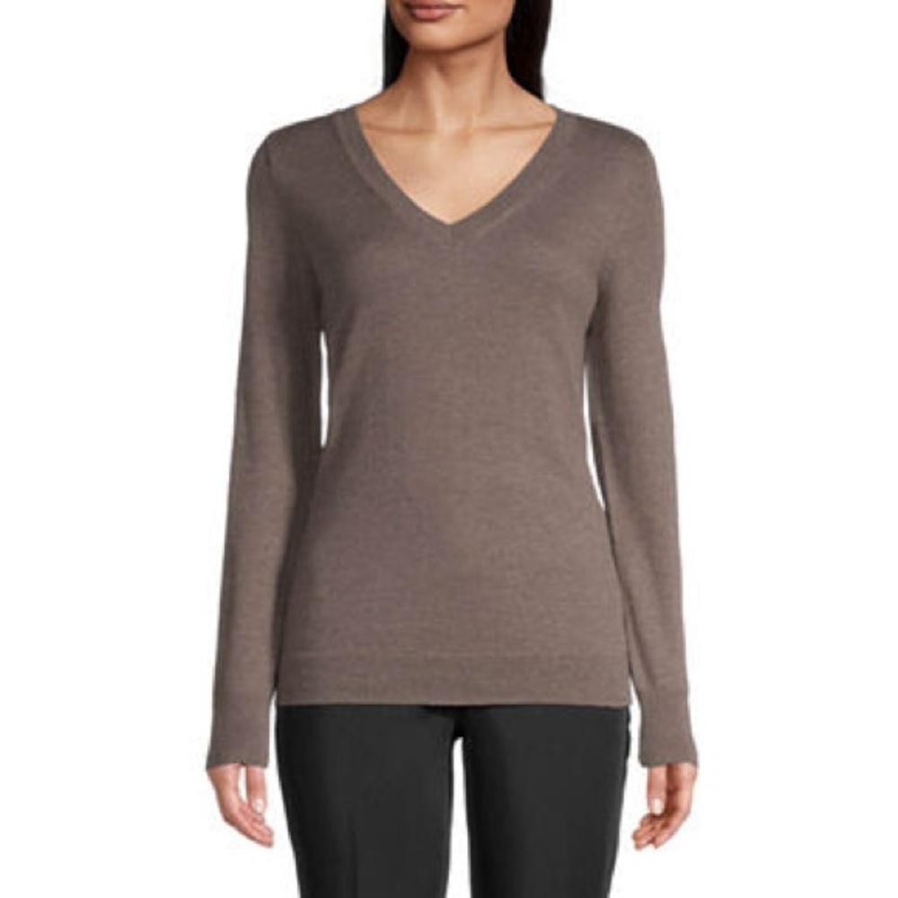 V-Neck Brown Sweater
